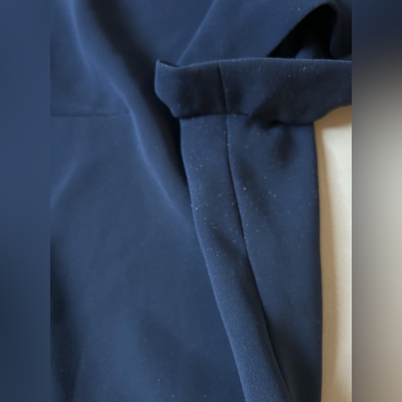 J.Crew Navy blue matte crepe tee with button hole back closure - Picture 10 of 12